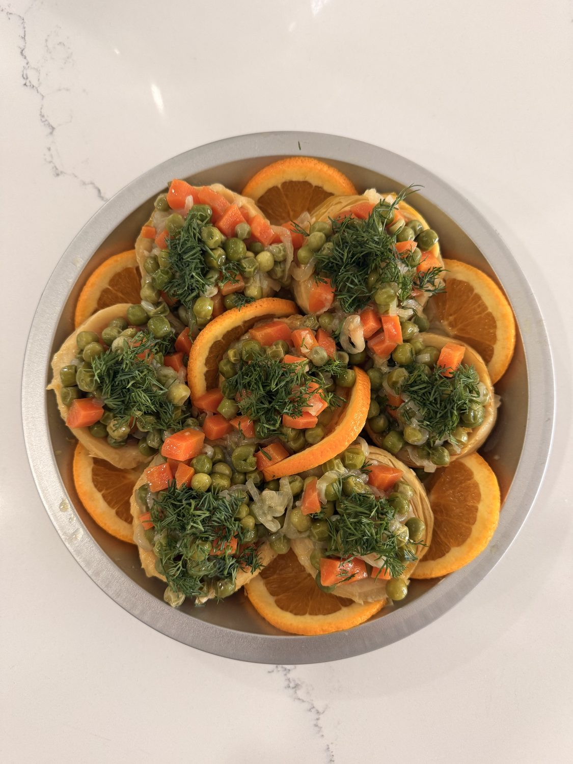 Çanak Enginar — artichokes in olive oil
